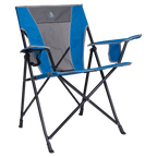 Ultra-Compact Comfort Quad Chair - Choice 989 - Pico Compact Folding Camp Chair with Carry Bag - Heathered Royal