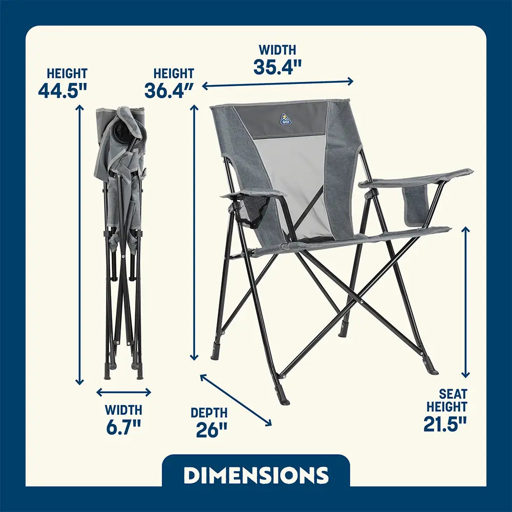 Ultra-Compact Comfort Quad Chair - Choice 989 - Pico Compact Folding Camp Chair with Carry Bag Detail