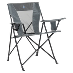 Ultra-Compact Comfort Quad Chair - Choice 989 - Pico Compact Folding Camp Chair with Carry Bag - Heathered Pewter