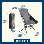 Patented Spring-Action ComPack Rocker - Choice 980 - Freestyle Rocker Portable Outdoor Folding Chair Detail