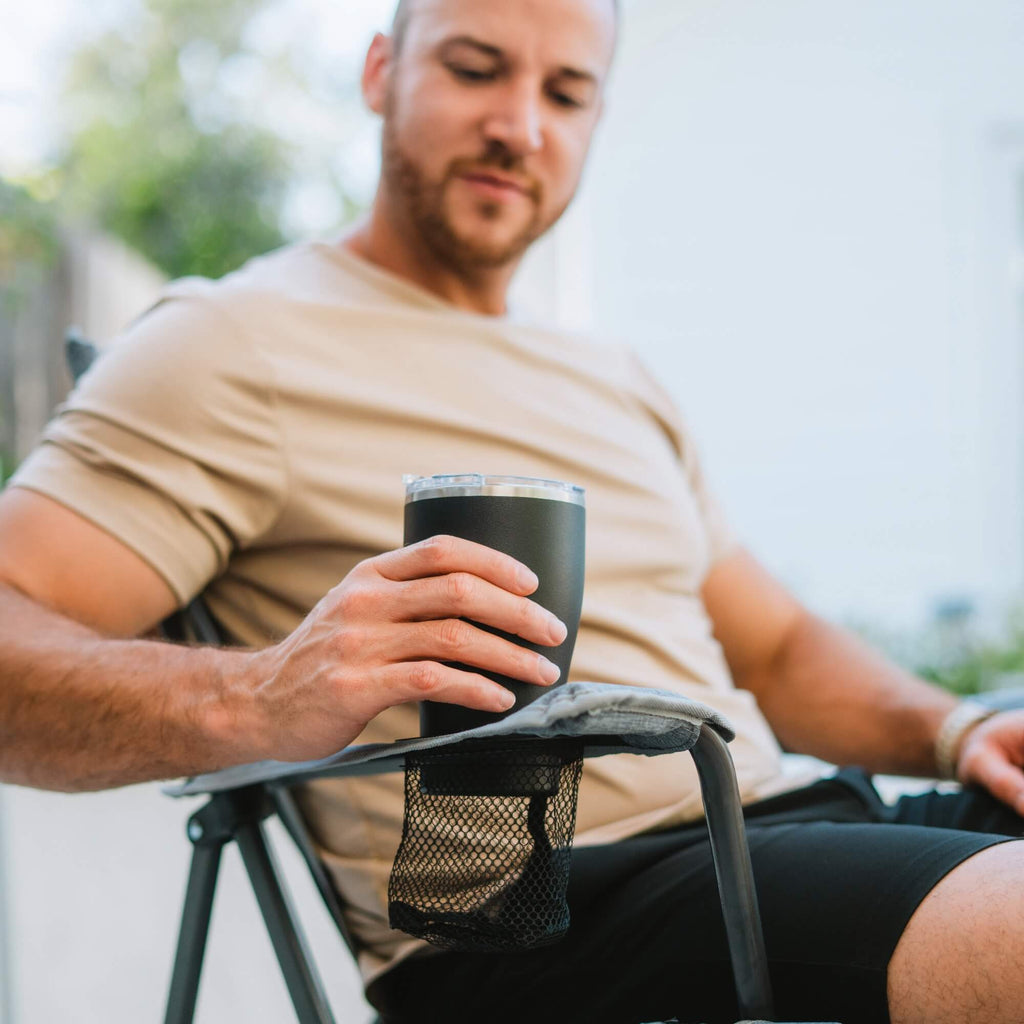 Ultra-Compact Comfort Quad Chair - Choice 989 - Pico Compact Folding Camp Chair with Carry Bag Detail