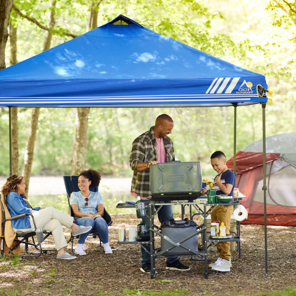 Heavy-Duty Camp Slim-Fold Cook Station - Choice 575 - Multi-Purpose Outdoor Culinary Cooking Set Detail