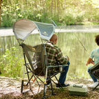 Smooth Motion SunShade Rocker - Choice 550 - Patented Spring-Action Rocking Chair for Camping Detail