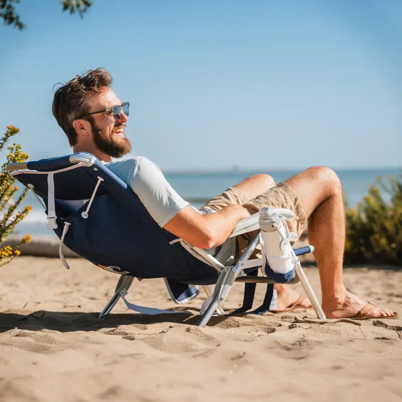 Reclining Beach Backpack Beach Chair - Choice 709 - Rust-Resistant Aluminum Sand-Friendly Lounge Chair Detail