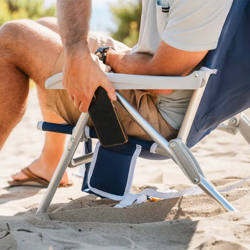 Reclining Beach Backpack Beach Chair - Choice 709 - Rust-Resistant Aluminum Sand-Friendly Lounge Chair Detail