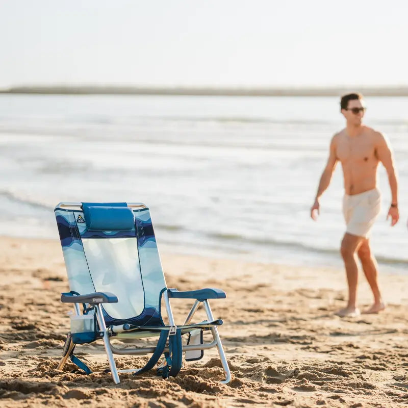 Reclining Beach Backpack Beach Chair - Choice 709 - Rust-Resistant Aluminum Sand-Friendly Lounge Chair Detail