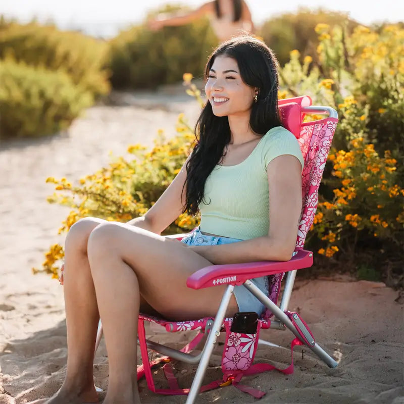Reclining Beach Backpack Beach Chair - Choice 709 - Rust-Resistant Aluminum Sand-Friendly Lounge Chair Detail