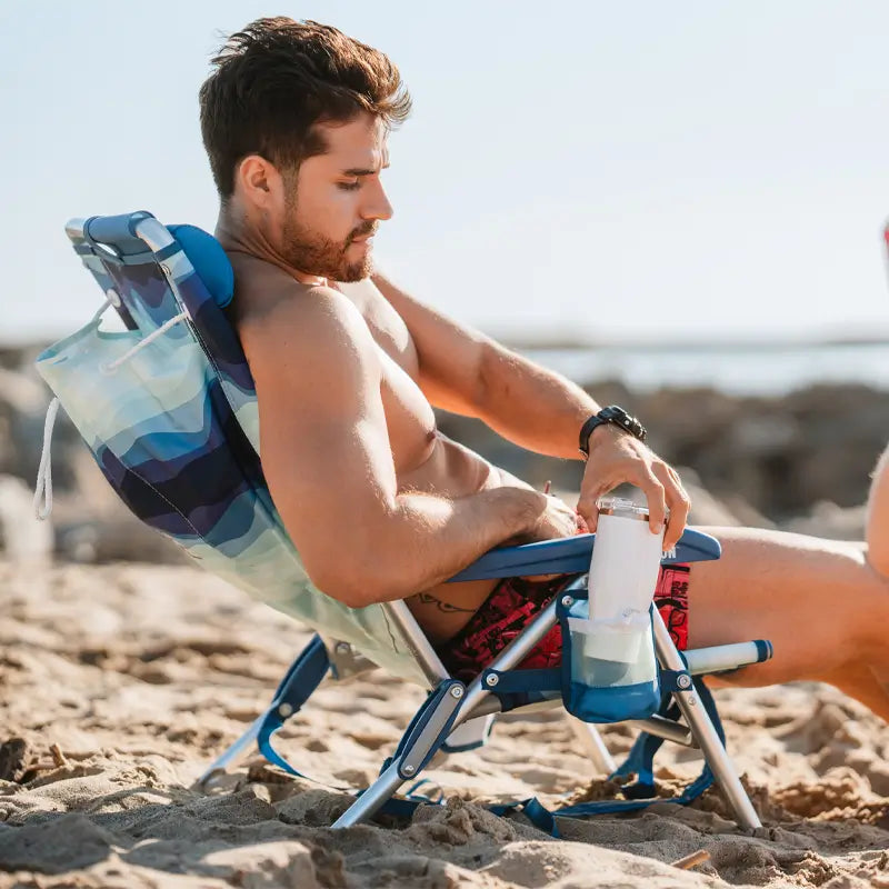 Reclining Beach Backpack Beach Chair - Choice 709 - Rust-Resistant Aluminum Sand-Friendly Lounge Chair Detail