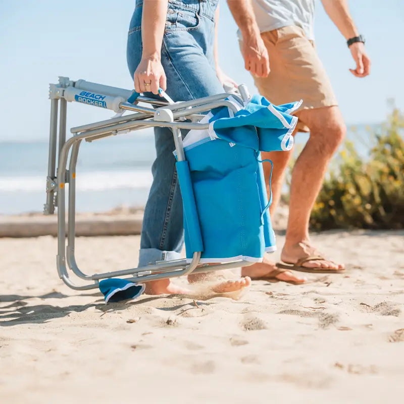 Luxury Camp Beach Rocker - Choice 712 - Heavy-Duty Kickback Rocker with Beverage Holder Detail