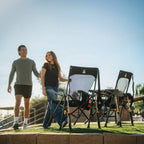 Patented Spring-Action BreezeRocker - Choice 504 - Heavy-Duty Kickback Rocker with Beverage Holder Detail