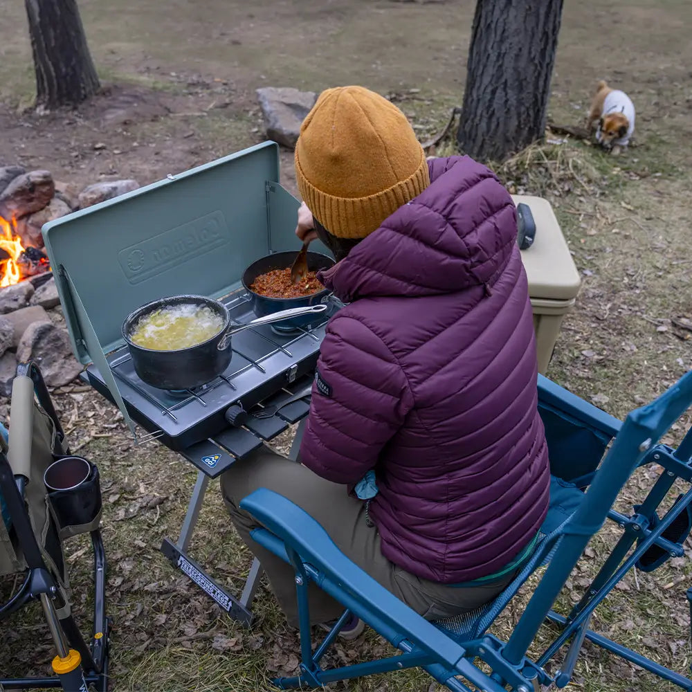 Patented Spring-Action BreezeRocker - Choice 504 - Heavy-Duty Kickback Rocker with Beverage Holder Detail