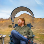 Patented Spring-Action BreezeRocker - Choice 504 - Heavy-Duty Kickback Rocker with Beverage Holder Detail