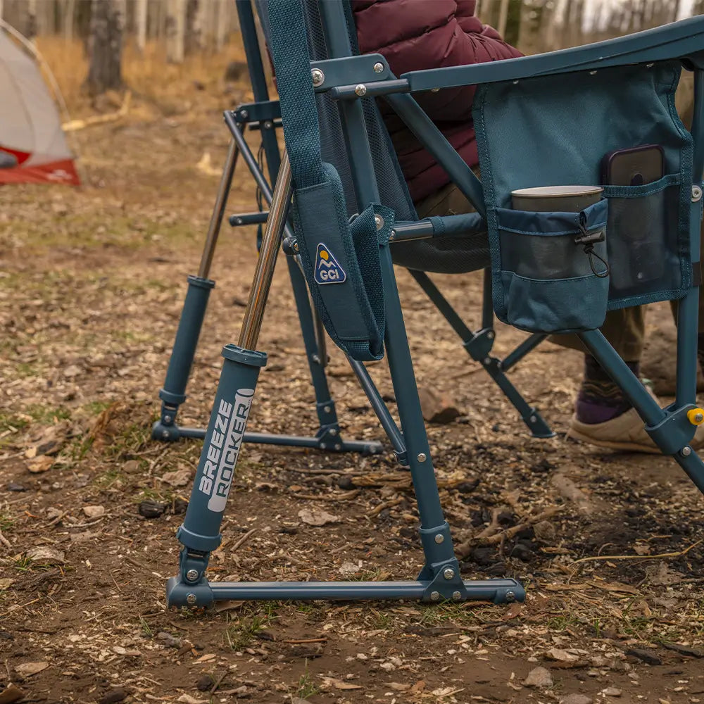 Patented Spring-Action BreezeRocker - Choice 504 - Heavy-Duty Kickback Rocker with Beverage Holder Detail