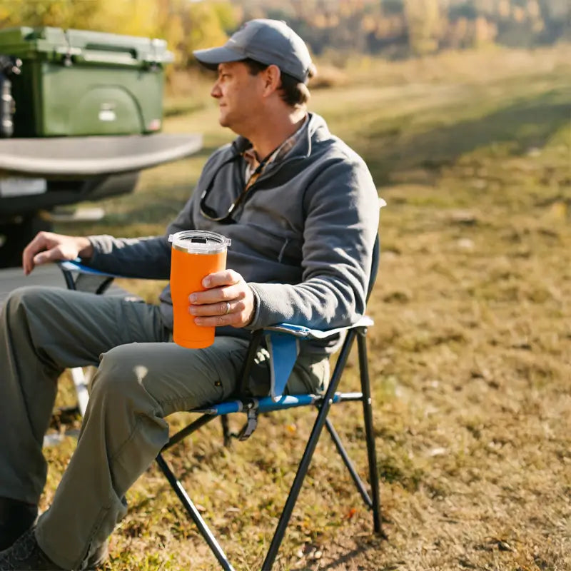 Ultra-Compact Comfort Quad Chair - Choice 989 - Pico Compact Folding Camp Chair with Carry Bag Detail