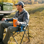 Ultra-Compact Comfort Quad Chair - Choice 989 - Pico Compact Folding Camp Chair with Carry Bag Detail
