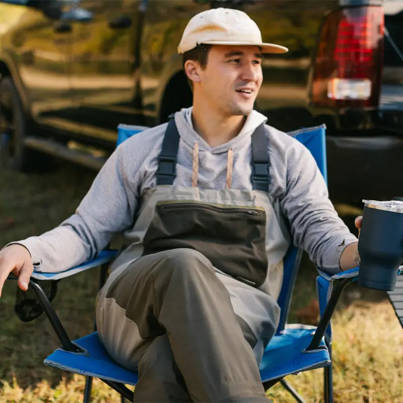 Ultra-Compact Comfort Quad Chair - Choice 989 - Pico Compact Folding Camp Chair with Carry Bag Detail