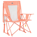 Patented Spring-Action Comfort Pro Rocker - Choice 375 - RoadTrip Rocker Smooth Motion Camp Chair - Coral Garden
