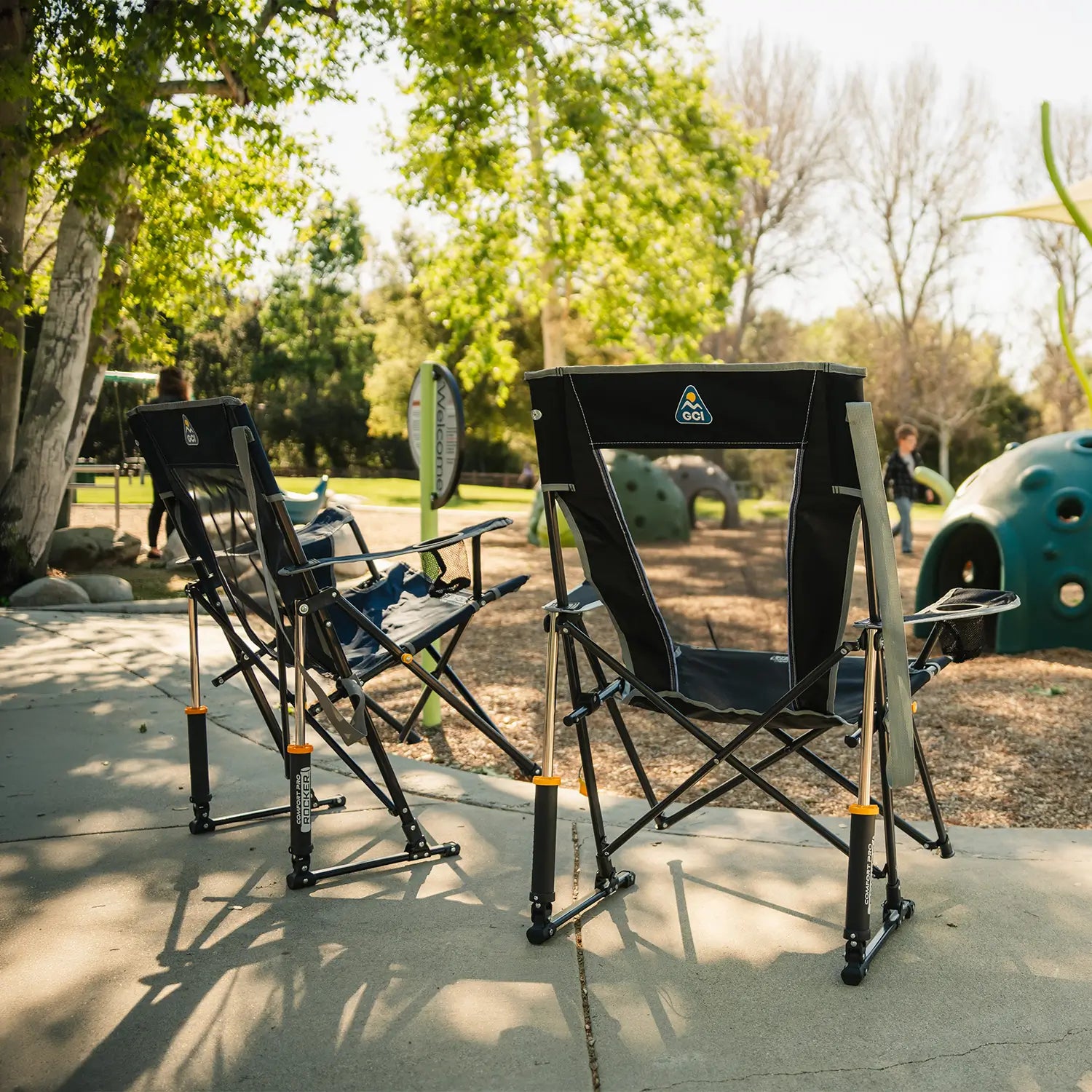 Patented Spring-Action Comfort Pro Rocker - Choice 375 - RoadTrip Rocker Smooth Motion Camp Chair Detail