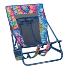 Reclining Beach Everywhere Chair 2 - Choice 656 - Rust-Resistant Aluminum Sand-Friendly Lounge Chair - Tie Dye