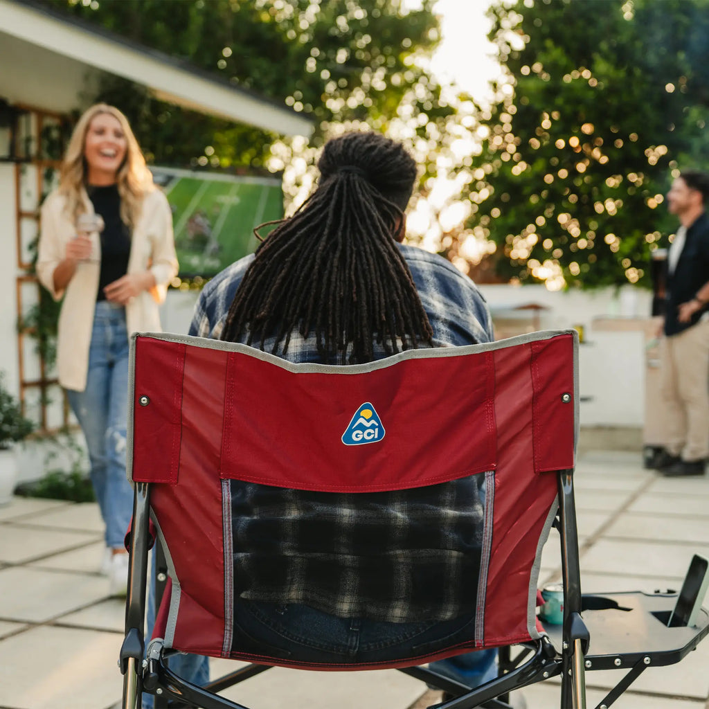Premium All-Weather Freestyle Rocker XL with Side Table - Choice 836 - RoadTrip Rocker Smooth Motion Camp Chair Detail