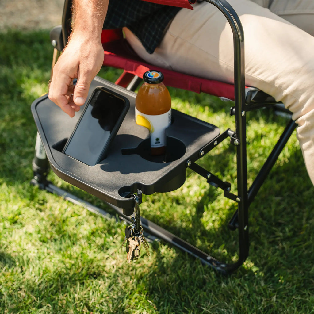 Premium All-Weather Freestyle Rocker XL with Side Table - Choice 836 - RoadTrip Rocker Smooth Motion Camp Chair Detail