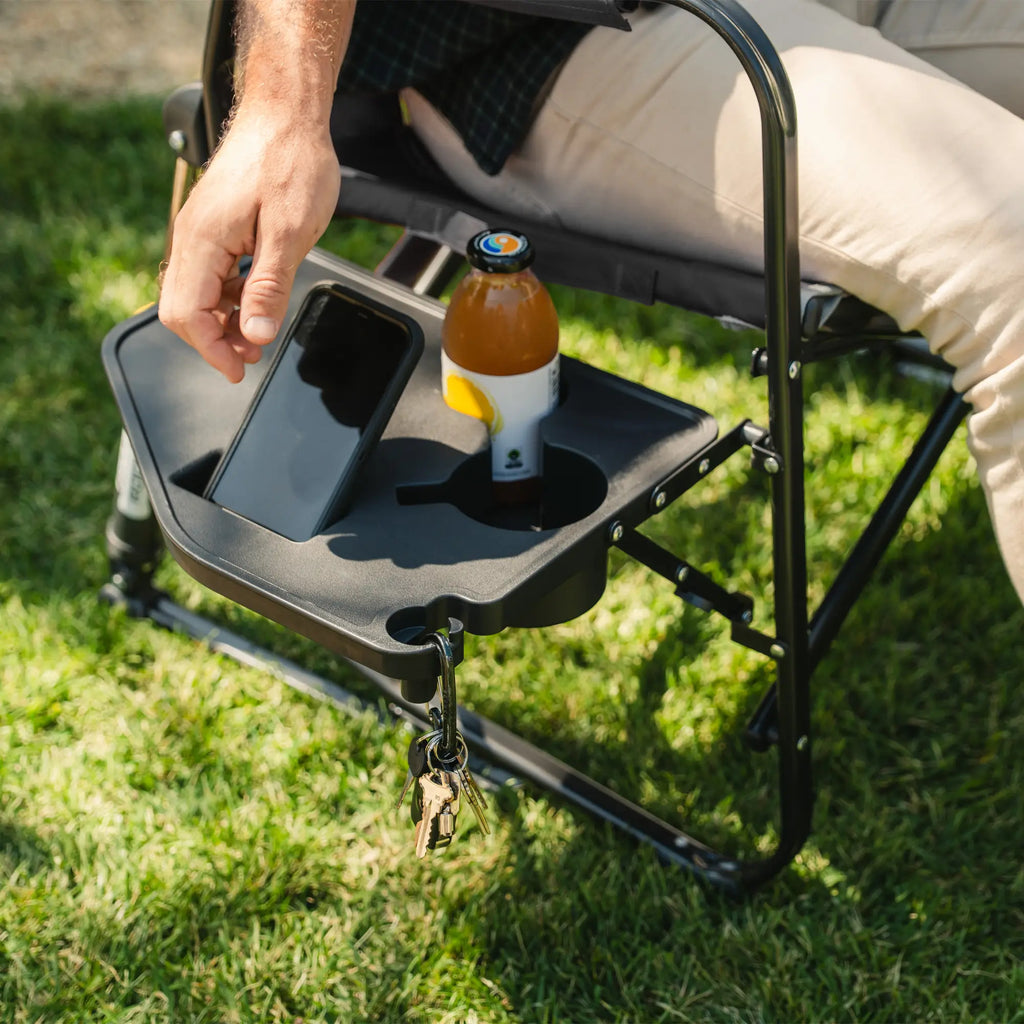 Premium All-Weather Freestyle Rocker XL with Side Table - Choice 836 - RoadTrip Rocker Smooth Motion Camp Chair Detail