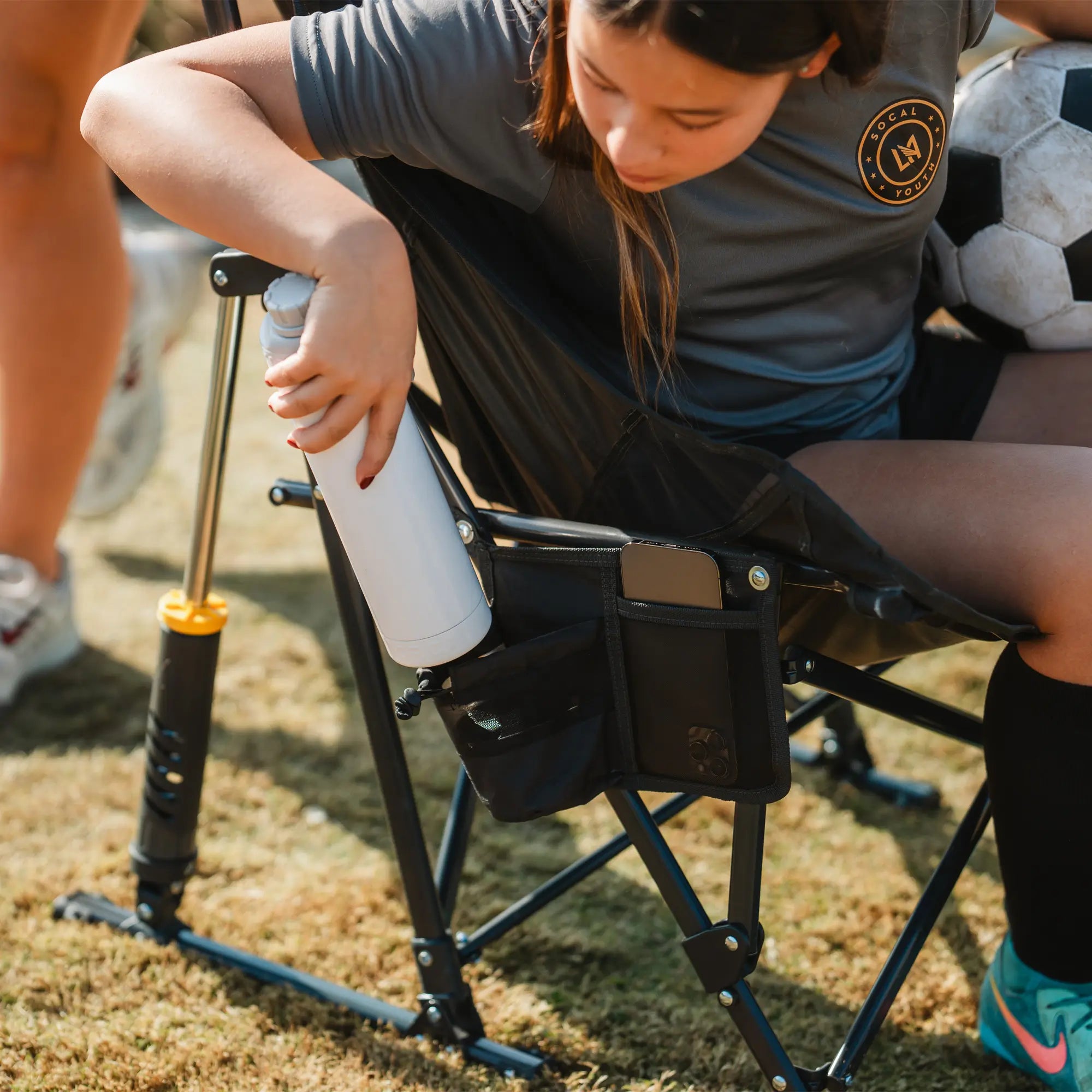 Premium All-Weather Pod Rocker Elite - Choice 832 - Patented Spring-Action Rocking Chair for Camping Detail