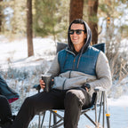 Luxury Camp RoadTrip Rocker - Choice 855 - Heavy-Duty Kickback Rocker with Beverage Holder Detail