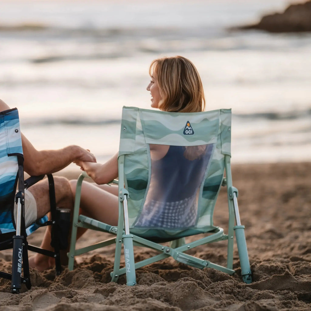Luxury Camp Beach Rocker - Choice 712 - Heavy-Duty Kickback Rocker with Beverage Holder Detail