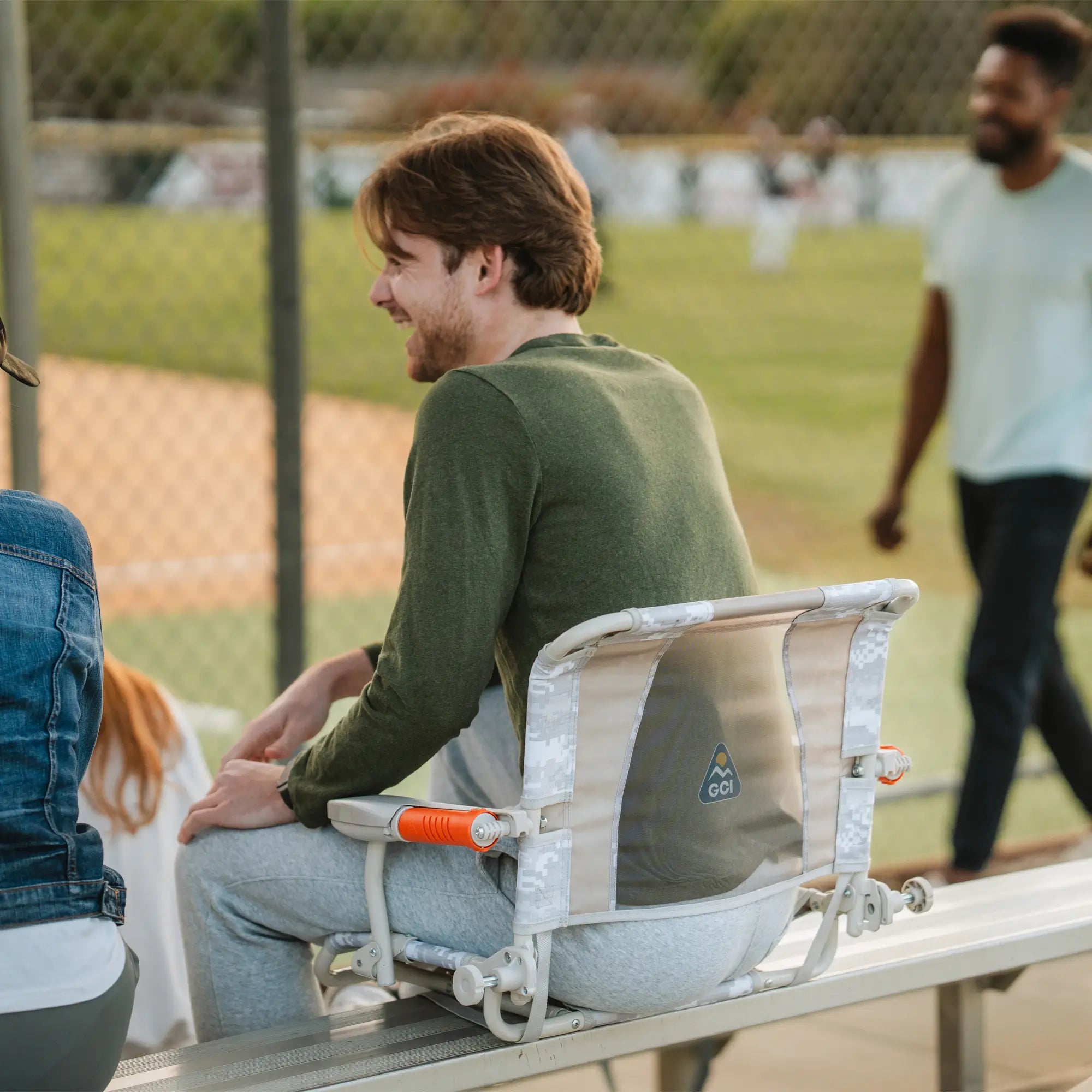 Premium All-Weather Stadium Rock-Cliner - Choice 540 - Freestyle Rocker Portable Outdoor Folding Chair Detail