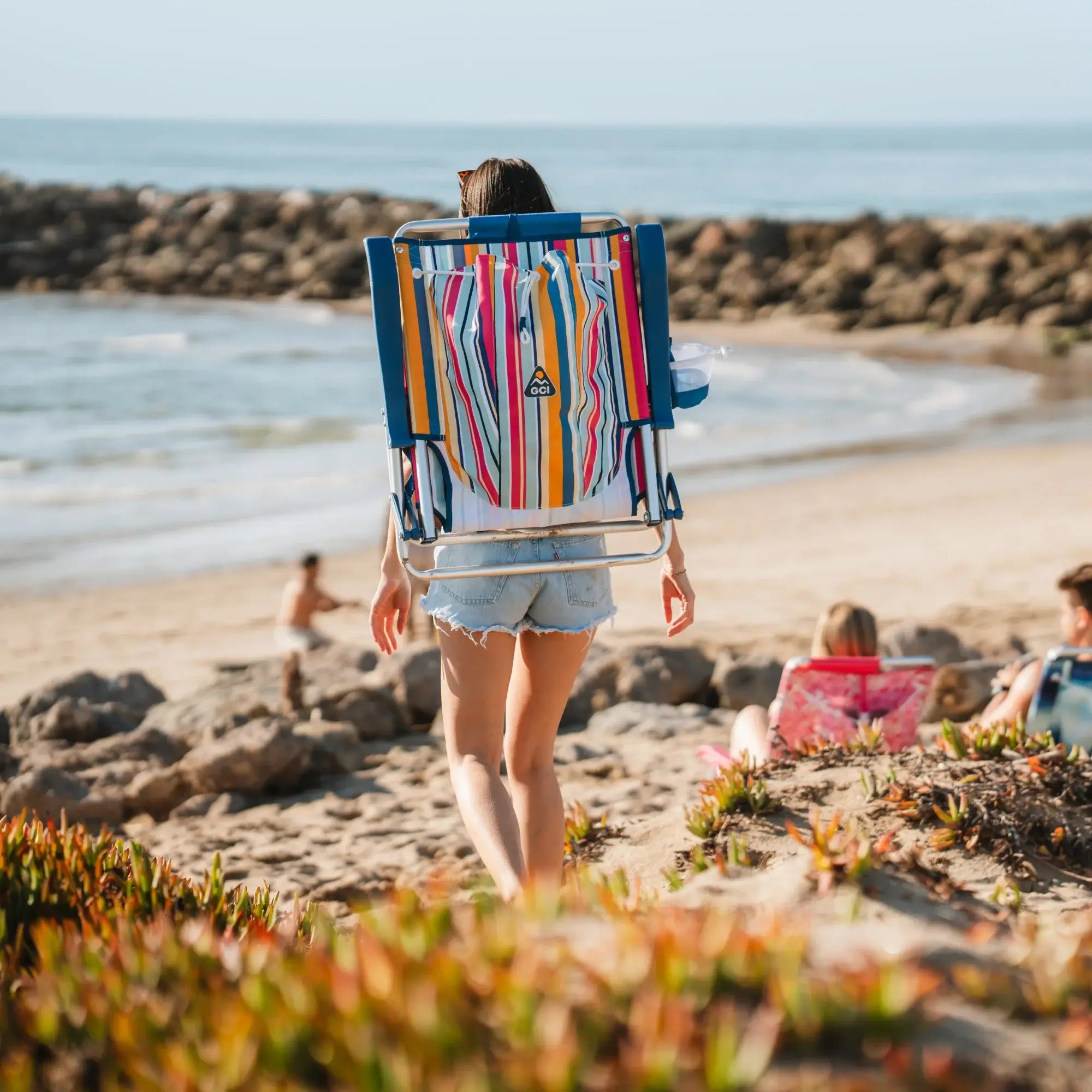Reclining Beach Backpack Beach Chair - Choice 709 - Rust-Resistant Aluminum Sand-Friendly Lounge Chair Detail