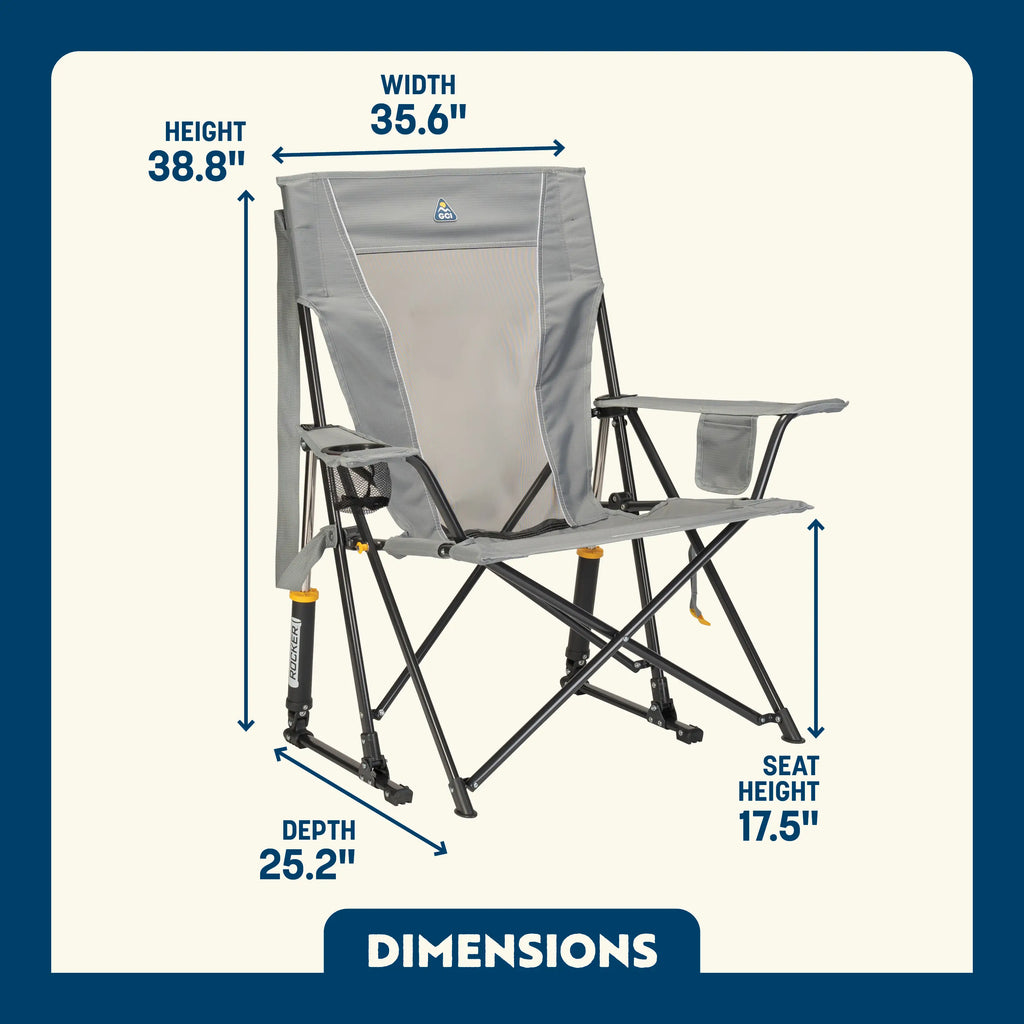 Patented Spring-Action Comfort Pro Rocker - Choice 375 - RoadTrip Rocker Smooth Motion Camp Chair Detail