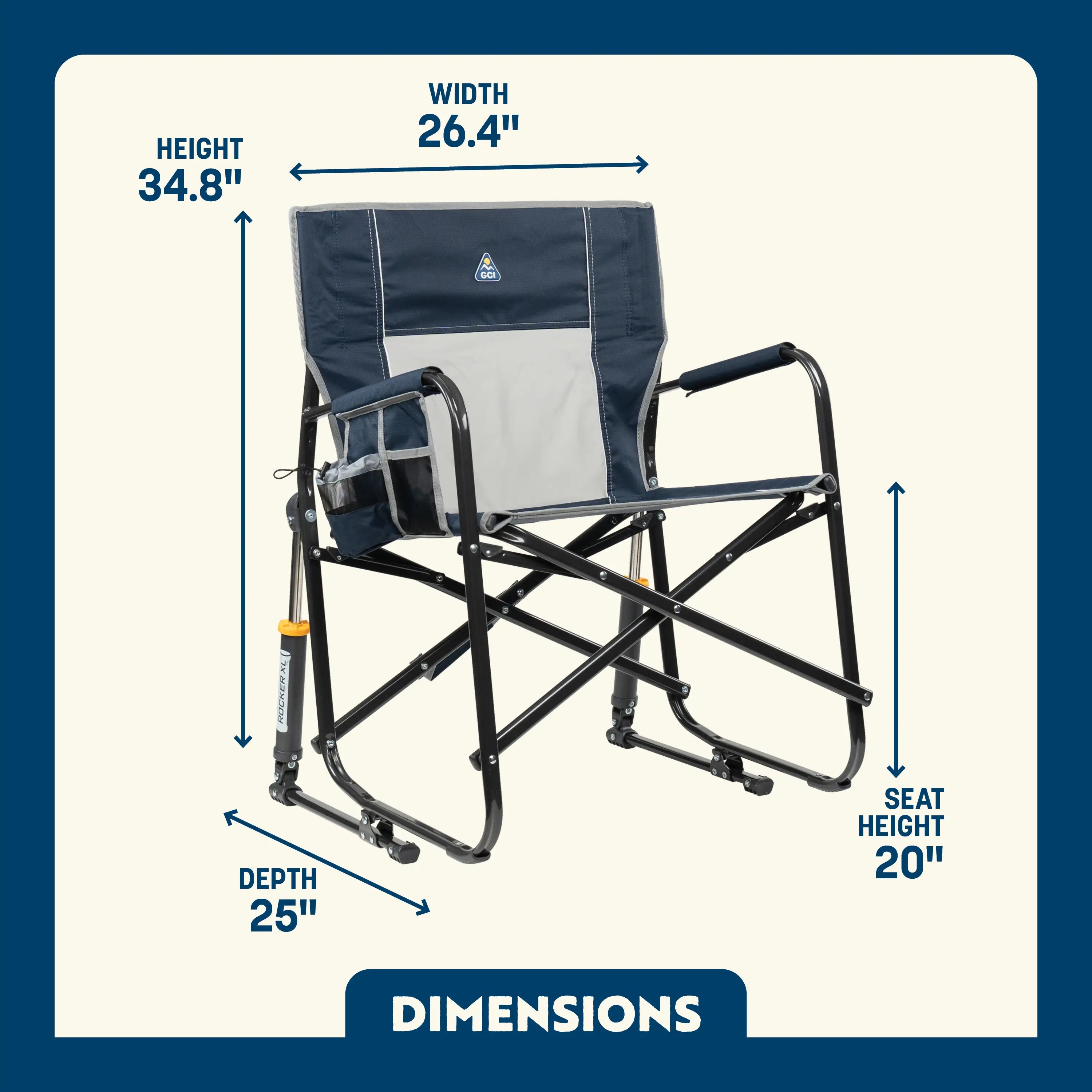 Heavy-Duty Freestyle Freestyle Rocker XL - Choice 552 - RoadTrip Rocker Smooth Motion Camp Chair Detail