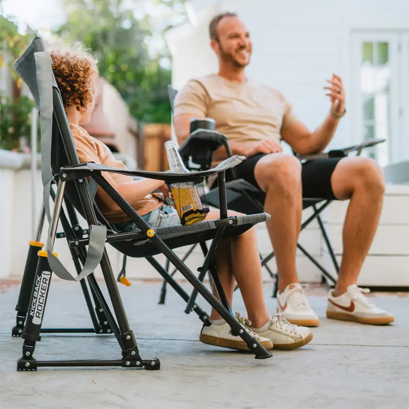 Premium All-Weather Kickback Rocker - Choice 345 - RoadTrip Rocker Smooth Motion Camp Chair Detail