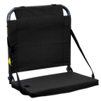Ultra-Lightweight BleacherBack - Choice 696 - Lightweight Folding Bleacher Chair with Cushioning - Black