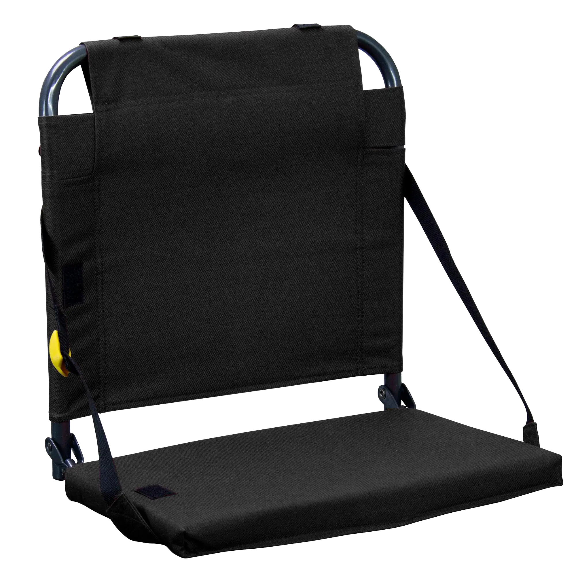 Ultra-Lightweight BleacherBack - Choice 696 - Lightweight Folding Bleacher Chair with Cushioning - Black