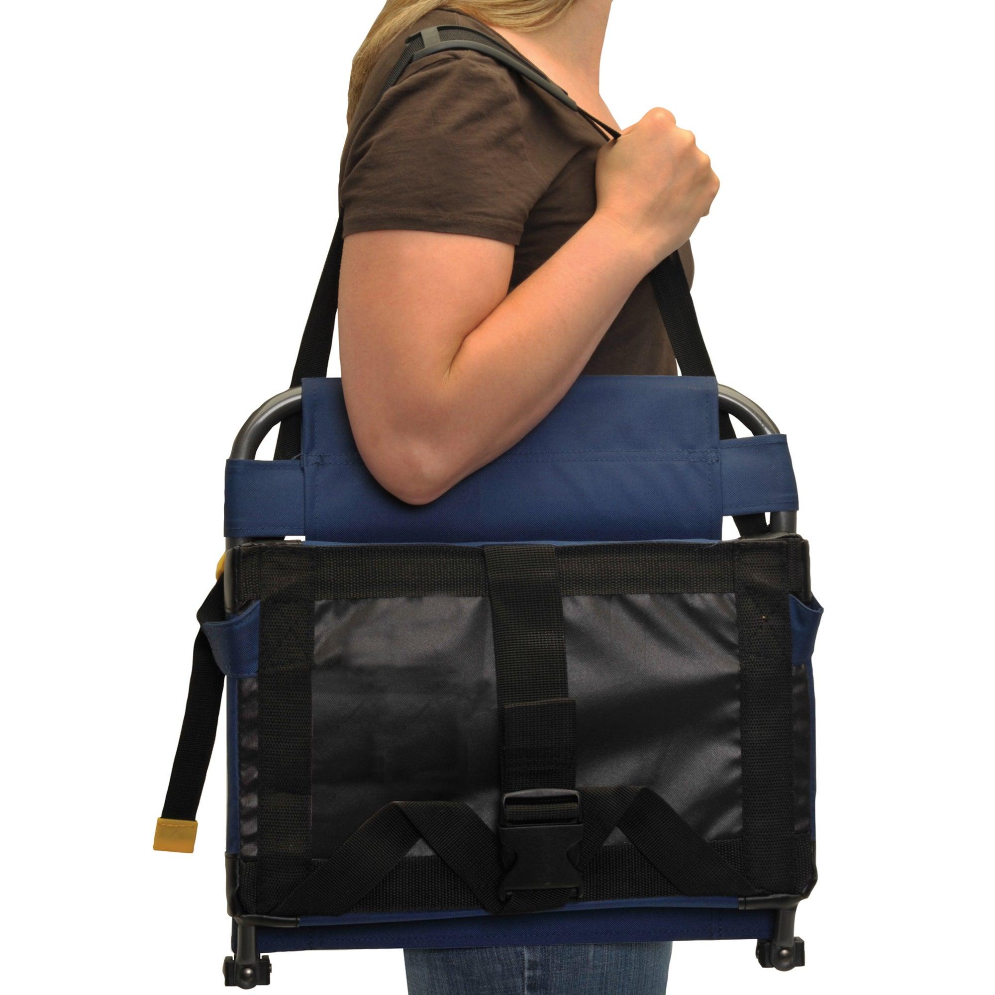 Ultra-Lightweight BleacherBack - Choice 696 - Lightweight Folding Bleacher Chair with Cushioning Detail