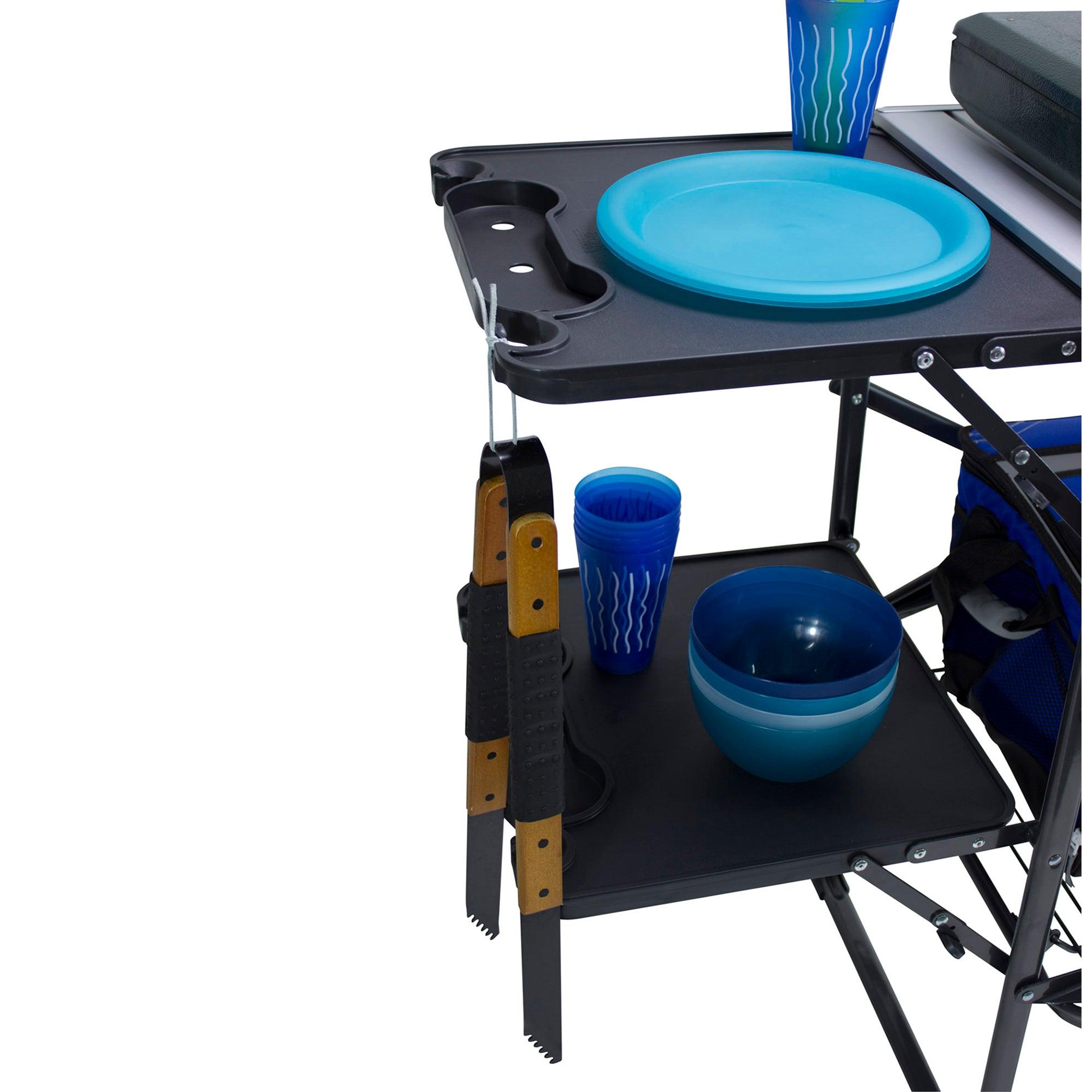 Heavy-Duty Camp Slim-Fold Cook Station - Choice 575 - Multi-Purpose Outdoor Culinary Cooking Set Detail