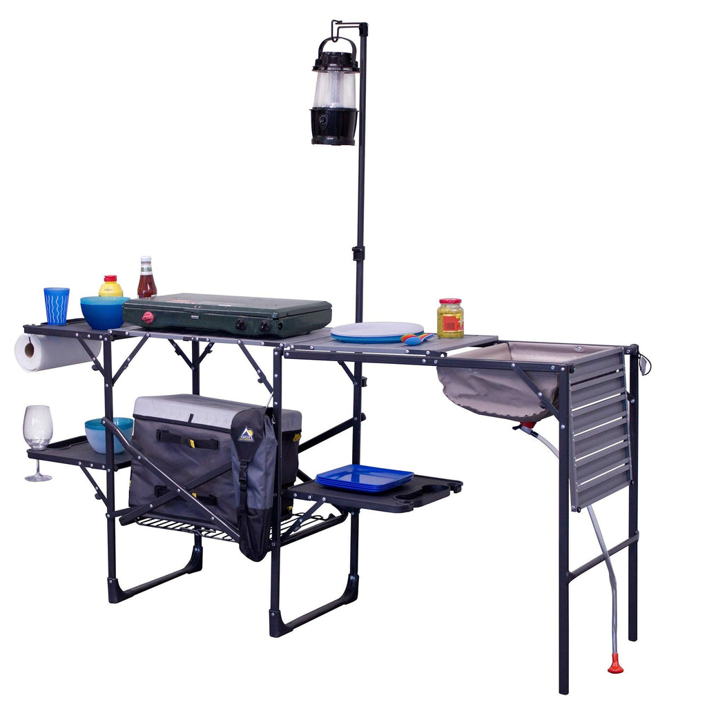 Heavy-Duty Camp Master Cook Station - Choice 171 - Heavy-Duty Stainless Steel Camp Cooking Gear Detail