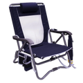 Lightweight Messenger Bi-Fold Slim Event Chair - Choice 334 - Ultra-Lightweight Telescoping PackSeat Travel Stool - Indigo
