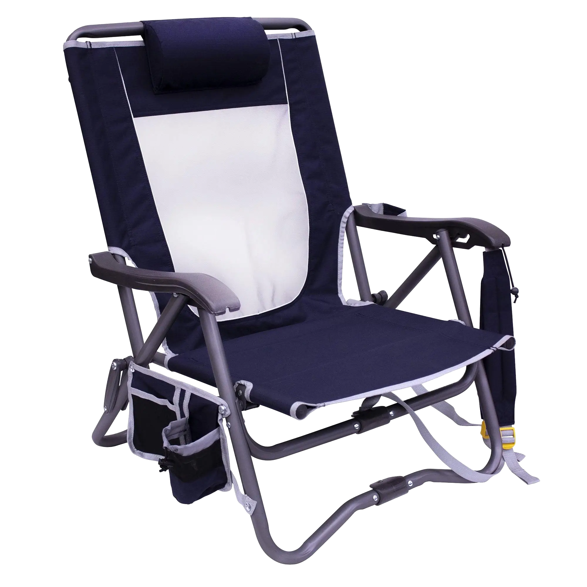 Lightweight Messenger Bi-Fold Slim Event Chair - Choice 334 - Ultra-Lightweight Telescoping PackSeat Travel Stool - Indigo