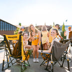 Heavy-Duty Freestyle College Comfort Pro Rocker - Iowa Hawkeyes - Choice 249 - Patented Spring-Action Rocking Chair for Camping Detail