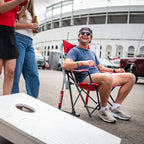Premium All-Weather College Comfort Pro Rocker - Ohio State Buckeyes - Choice 676 - RoadTrip Rocker Smooth Motion Camp Chair Detail