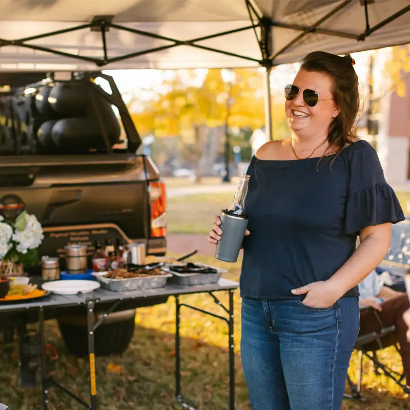 Portable Staging Slim-Fold Table XL - Choice 651 - Master Outdoor Kitchen Station for Tailgating & BBQ Detail