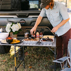 Heat-Resistant Slim-Fold Table - Choice 196 - Multi-Functional Heavy-Duty Grilling Table Counter Detail