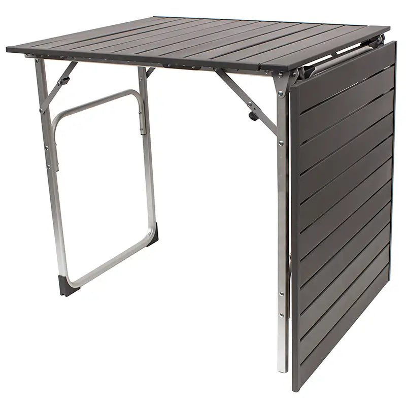 Heat-Resistant Slim-Fold Table - Choice 196 - Multi-Functional Heavy-Duty Grilling Table Counter Detail