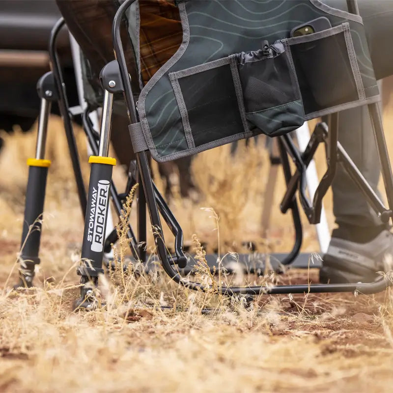 Luxury Camp Stowaway Rocker - Choice 794 - RoadTrip Rocker Smooth Motion Camp Chair Detail