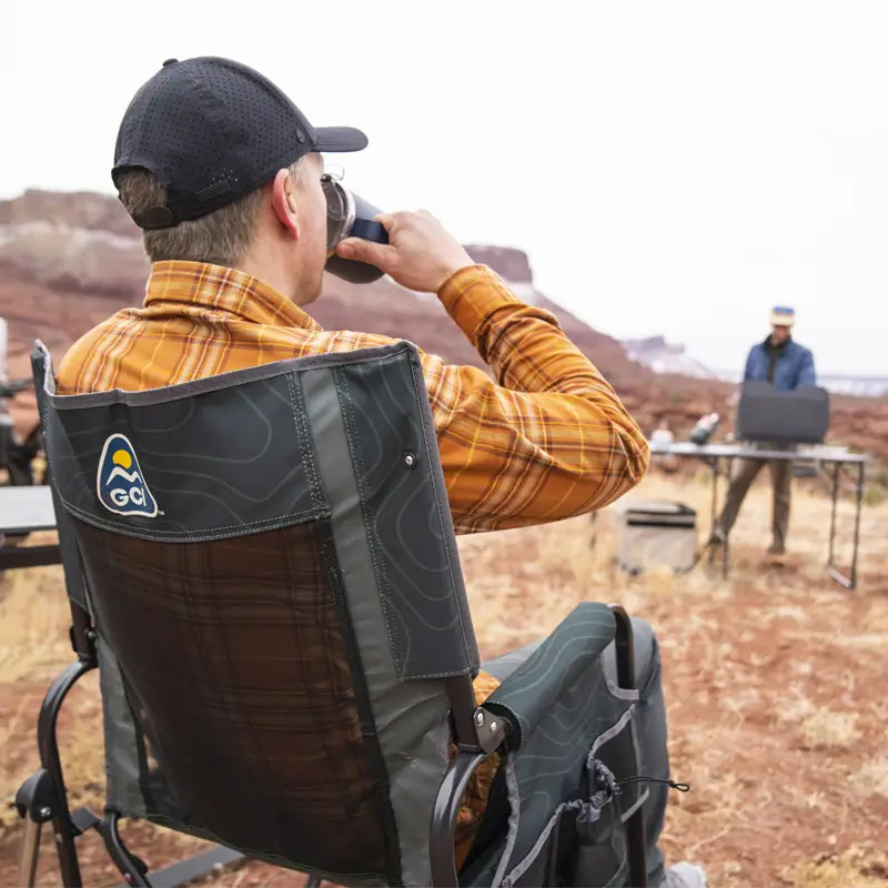 Luxury Camp Stowaway Rocker - Choice 794 - RoadTrip Rocker Smooth Motion Camp Chair Detail