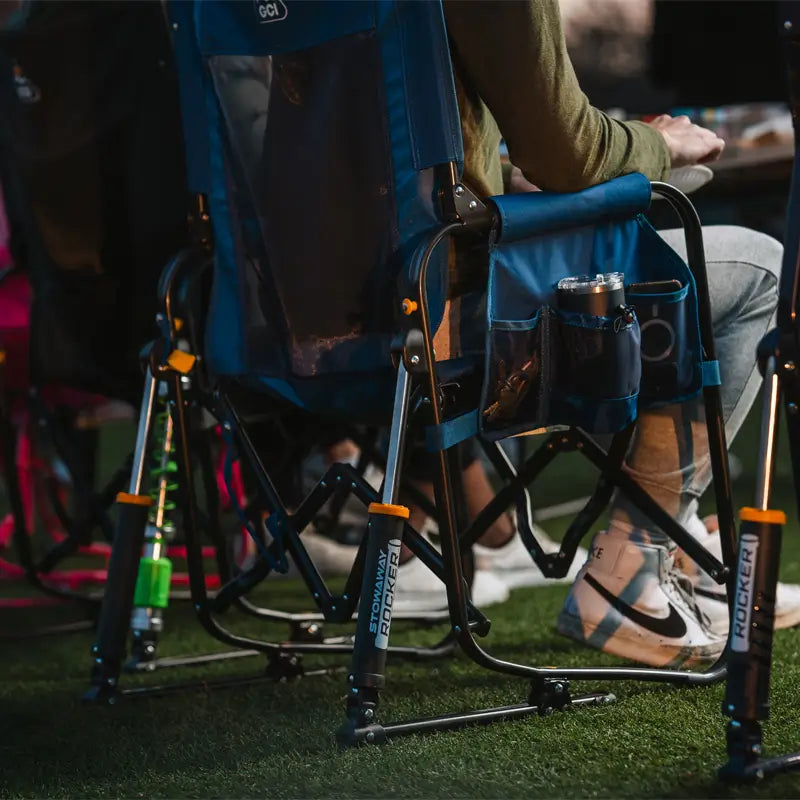 Luxury Camp Stowaway Rocker - Choice 794 - RoadTrip Rocker Smooth Motion Camp Chair Detail