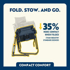 Patented Spring-Action Stowaway Rocker with Storage Pouch - Choice 573 - Freestyle Rocker Portable Outdoor Folding Chair Detail